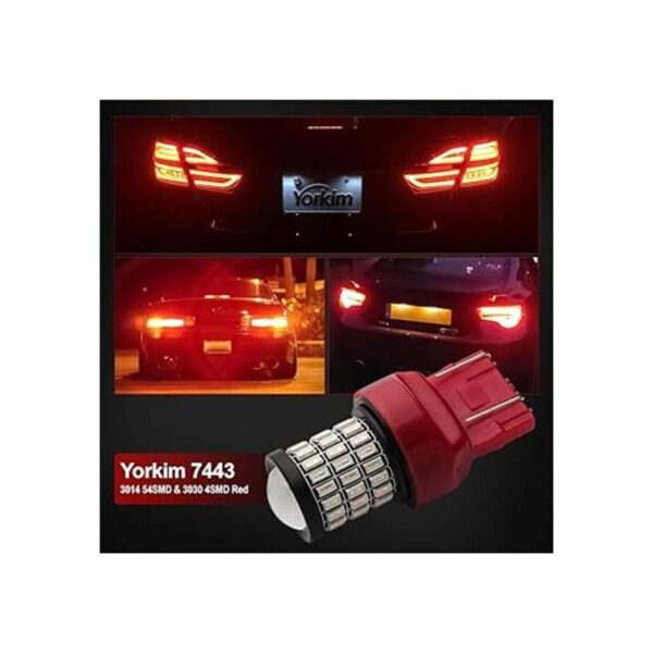 Yorkim Bombilla LED ultra brillante 7440 roja T20 7441_2