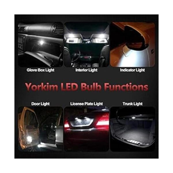 Yorkim 194 bombillas led T10 de 6000 K color blanco_2