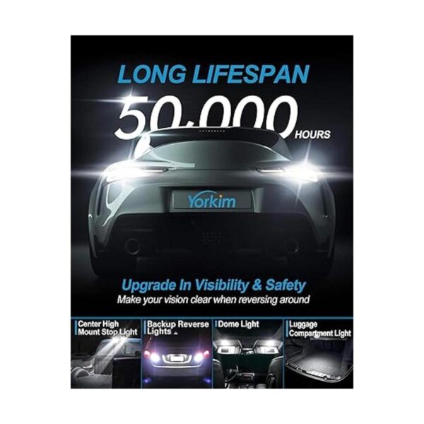 Yorkim Bombilla LED 921 912 luces LED de reversa de alta_2
