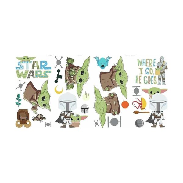 RoomMates RMK4805SCS Baby Yoda Grogu Calcomanías de pared_2