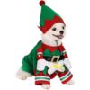 Yoption Disfraz de gato de duende de Navidad con sombrero