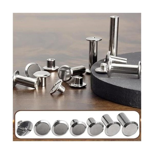 YORANYO 110Sets Chicago Screws Leather Rivets Assorted