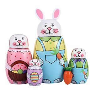 Yoption Juego de 5 muñecas matryoshka rusas hechas a mano_1