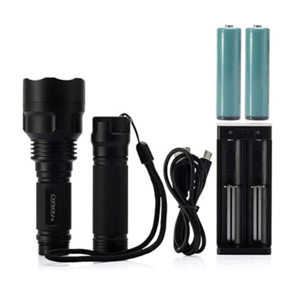 Linterna LED UV Convoy C8 365 nm con filtro de vidrio_1
