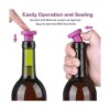 8 tapones de silicona para botellas de vino coloridos y