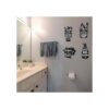 4 letreros de pared de madera para baño cepillo de