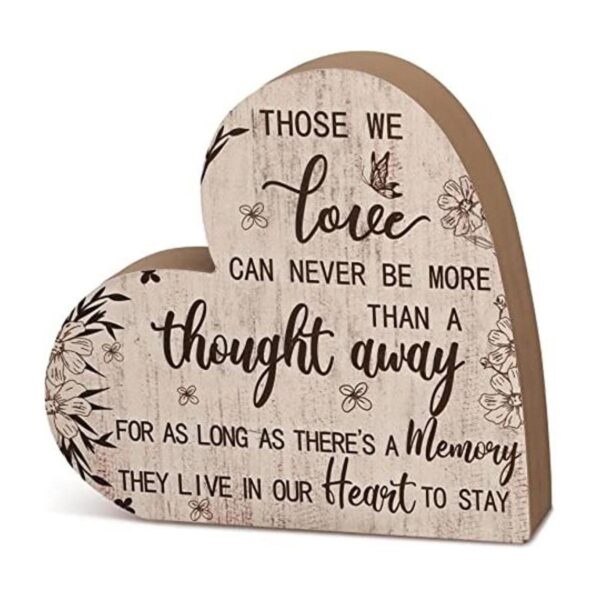 Placa decorativa con texto en inglés condolencia para la