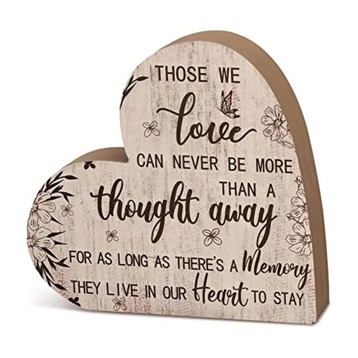 Placa decorativa con texto en inglés condolencia para la