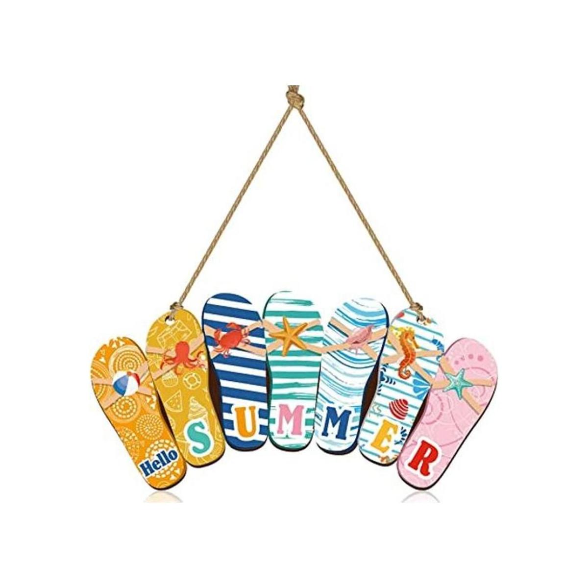 Pantuflas de verano para colgar en helados letrero de