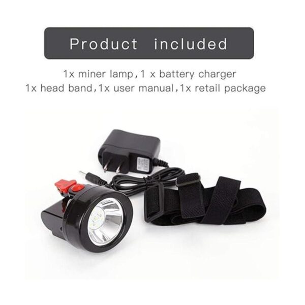 Lámpara de minería recargable casquillo 16 LED fuente de_2