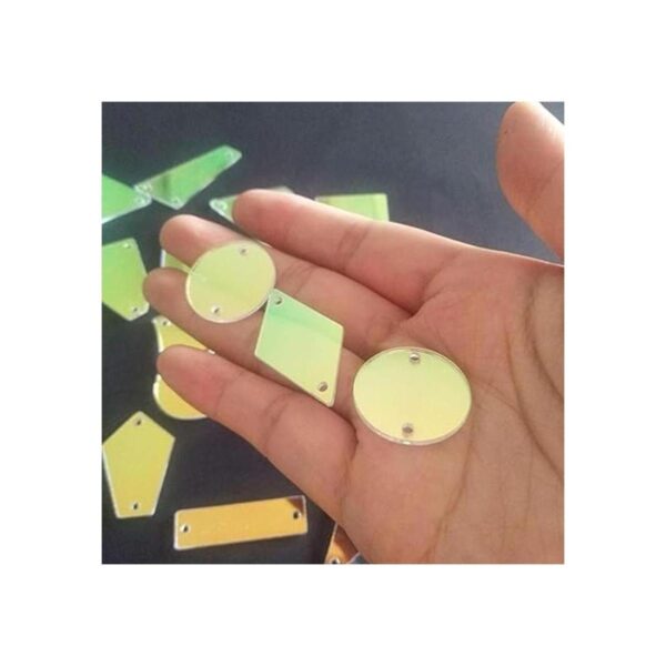 50 cuentas de acrílico irregular AB con cristales de