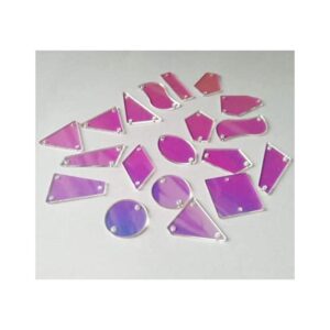 50 cuentas de acrílico irregular AB con cristales de