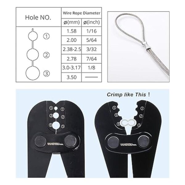 Yangoutool Herramienta de prensado de cuerda de alambre y_3