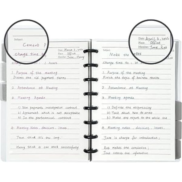 Discbound Cuaderno de espiral personalizable con 5_5