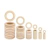 Yolyoo 60 anillos de madera natural para manualidades