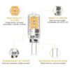 Umleeddlt Bombilla LED G4 color blanco cálido_4