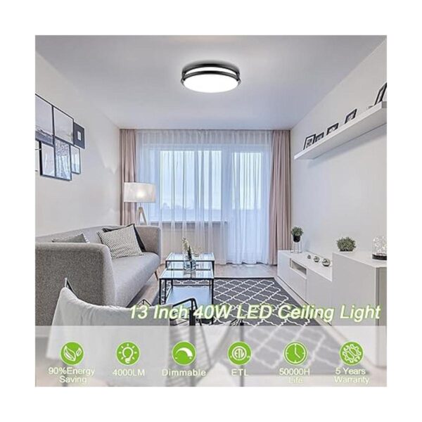 Yogaret Lámpara de techo LED de 13 pulgadas lámpara de_2