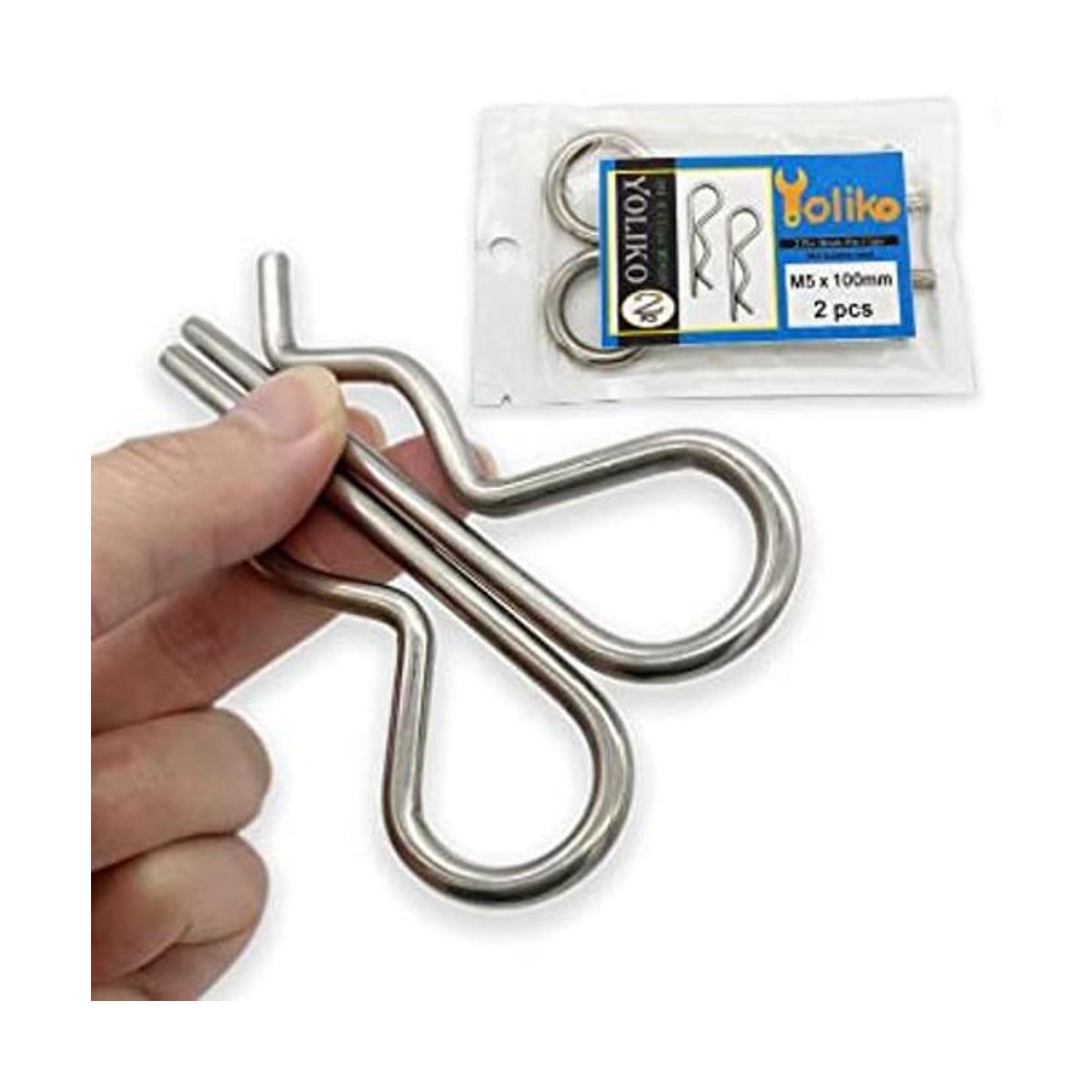 Yoliko 2 piezas de chaveta de acero inoxidable resistente