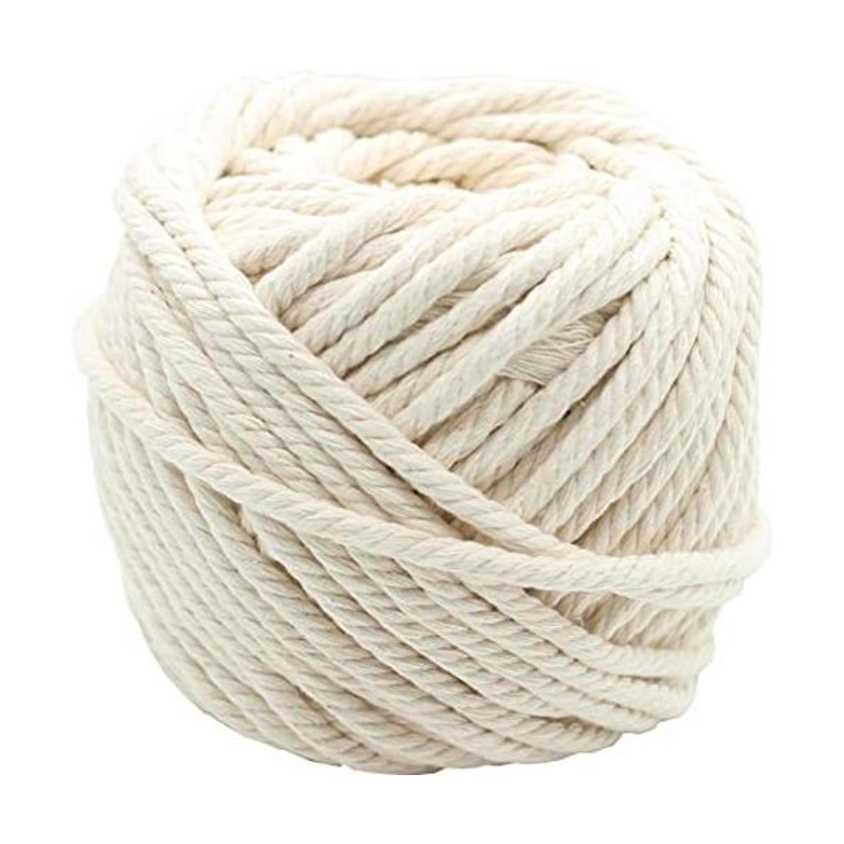 Cuerda de cuerda de algodón natural de 164 pies de grosor