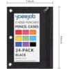 YoeeJob Estuche para 3 anillas con cierre de cremallera_5