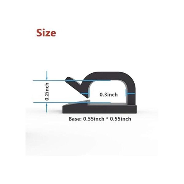 Yocice Clips para cables 40 piezas con cintas adhesivas_2