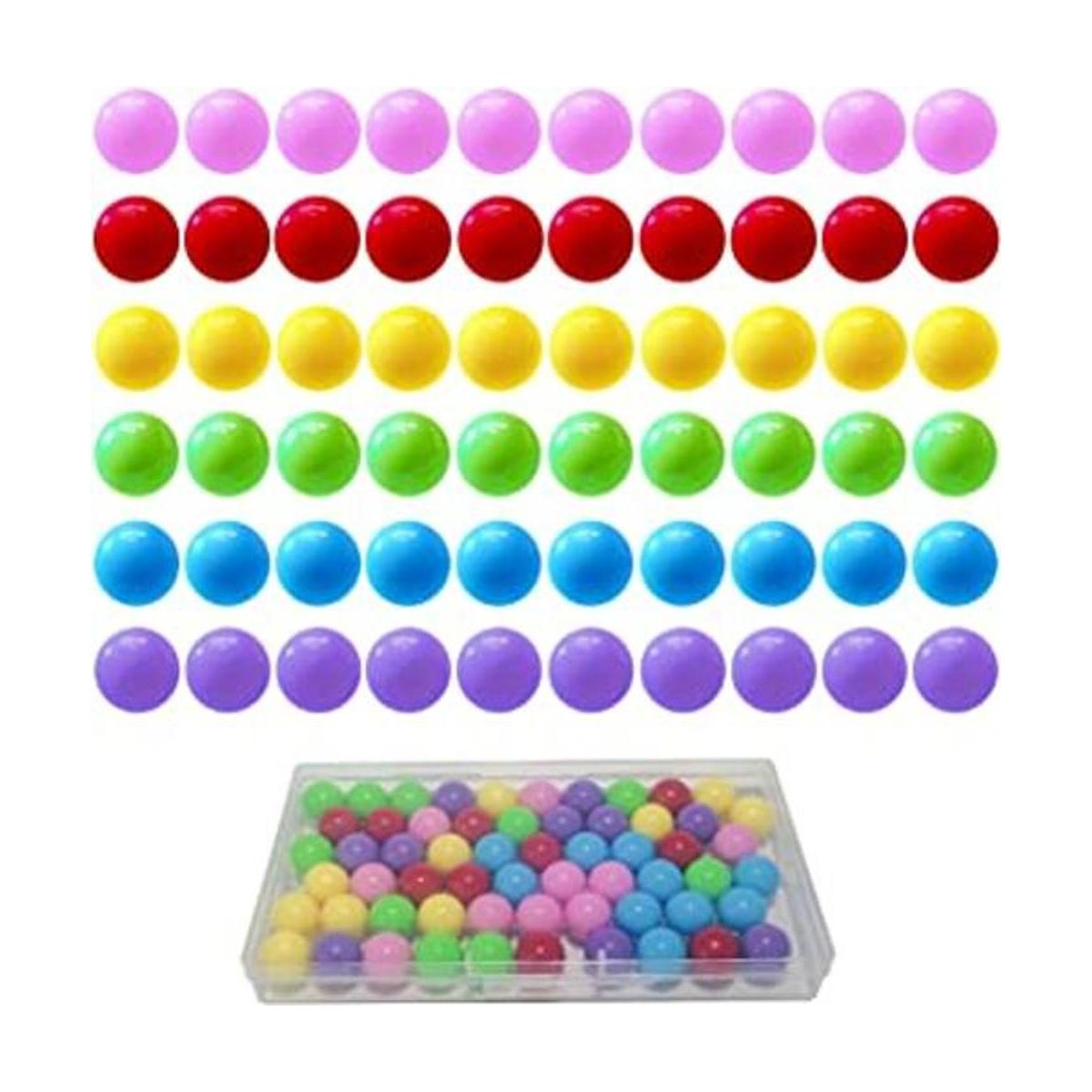 Yoeevi 60 bolas de mármol de cuadros chinos en 6 colores