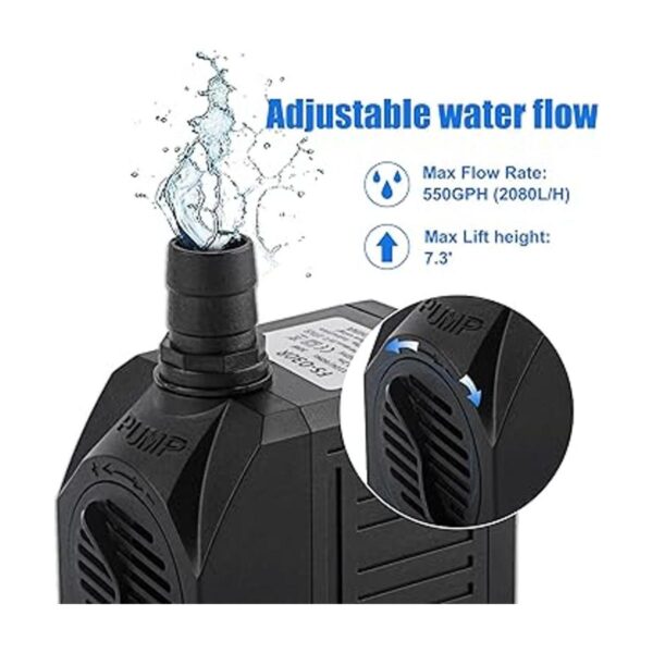 Yochaqute Bomba de agua sumergible para acuario 550 GPH_4