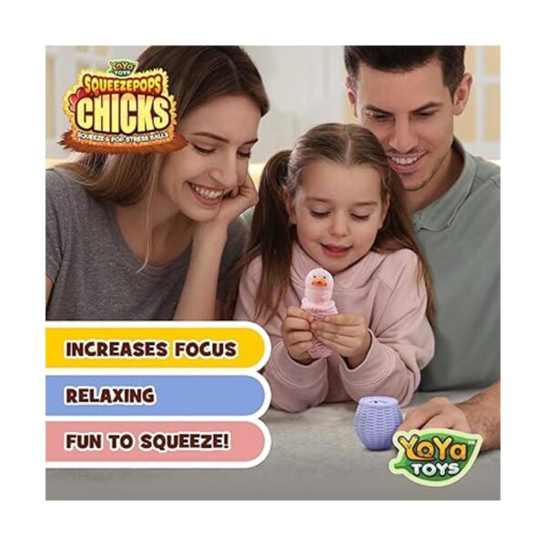 Yoya Toys Squeezepops Chick Squishy Juguete para ansiedad