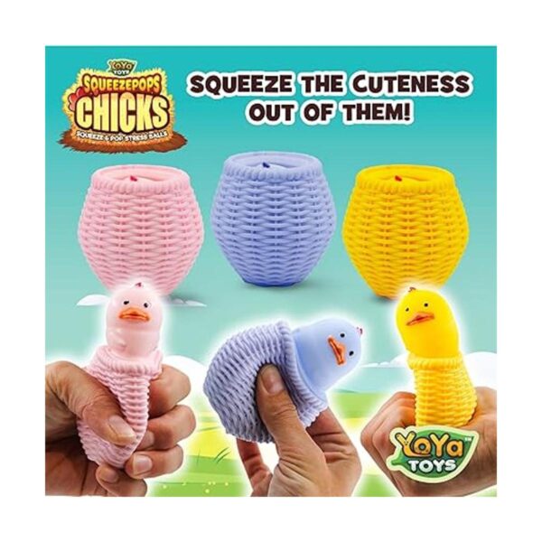 Yoya Toys Squeezepops Chick Squishy Juguete para ansiedad