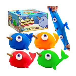 YoYa Toys Narwhal Squisheez Bolas de alivio del estrés