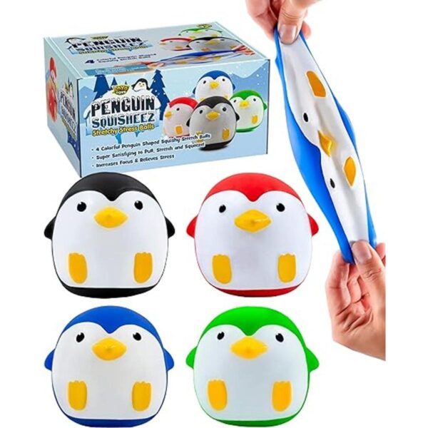 YoYa Toys Penguin Squisheez Bolas de alivio del estrés