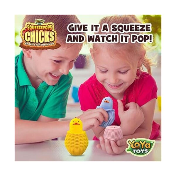 Yoya Toys Squeezepops Chick Squishy Juguete para ansiedad