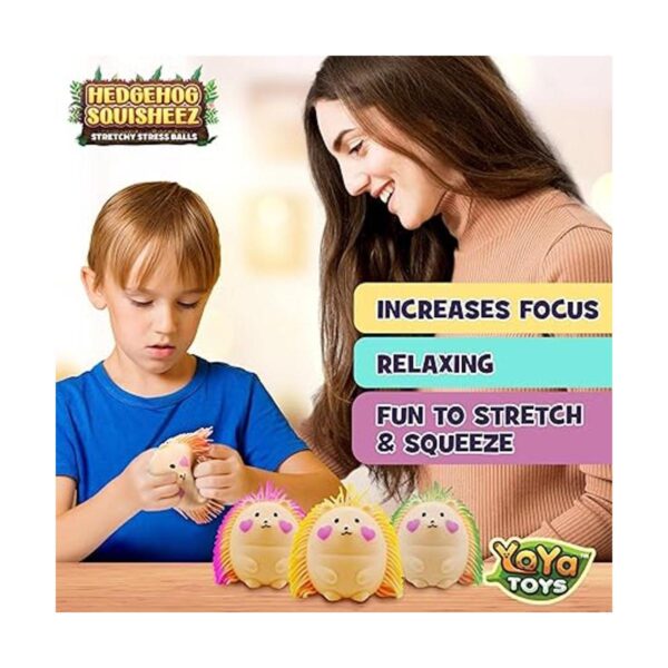 YoYa Toys Hedgehog Squisheez Juego de 4 bonitas bolas de