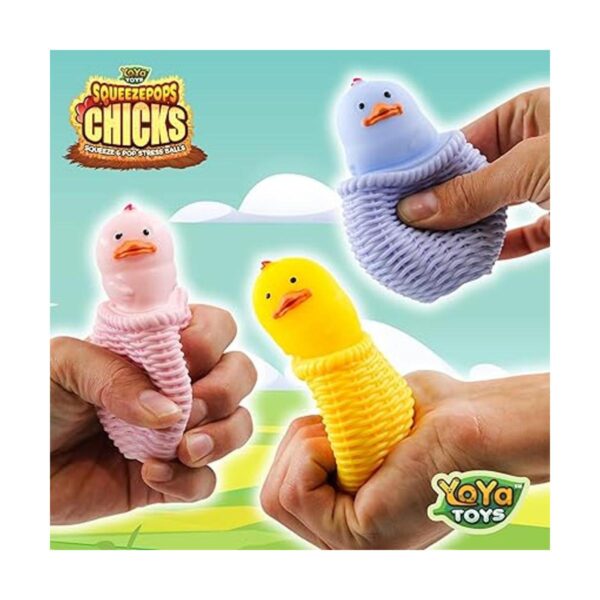 Yoya Toys Squeezepops Chick Squishy Juguete para ansiedad