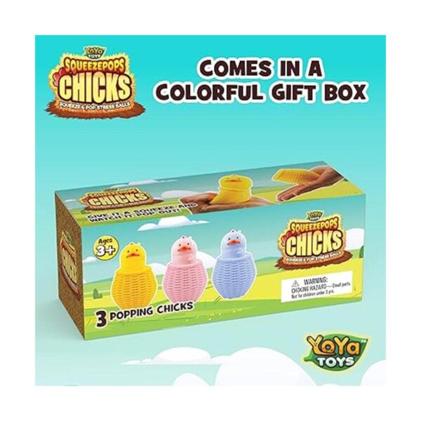 Yoya Toys Squeezepops Chick Squishy Juguete para ansiedad