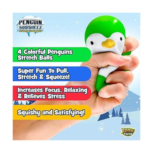 YoYa Toys Penguin Squisheez Bolas de alivio del estrés