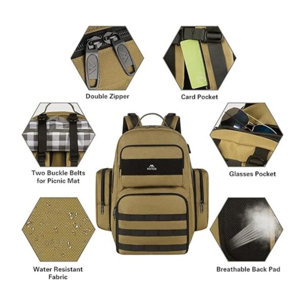 Mochila de almuerzo para hombre mochila grande con_6