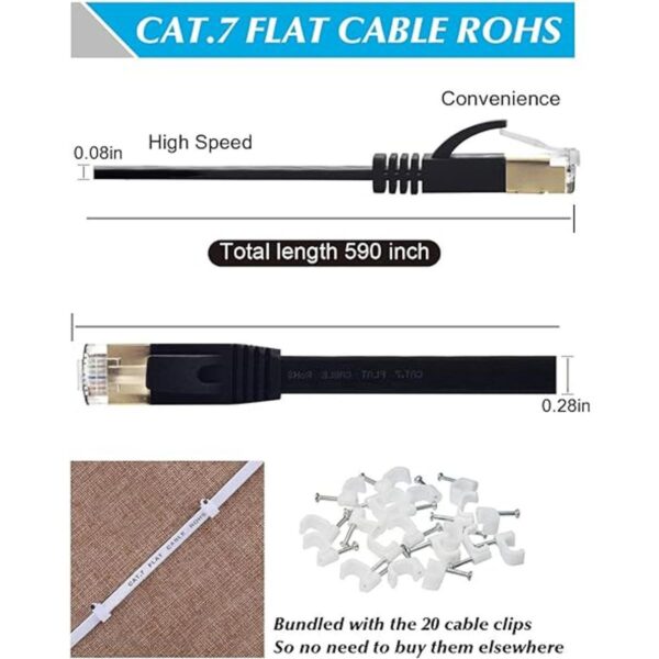 Cable Ethernet Cat7 cable de red de 50 pies para Xbox_2