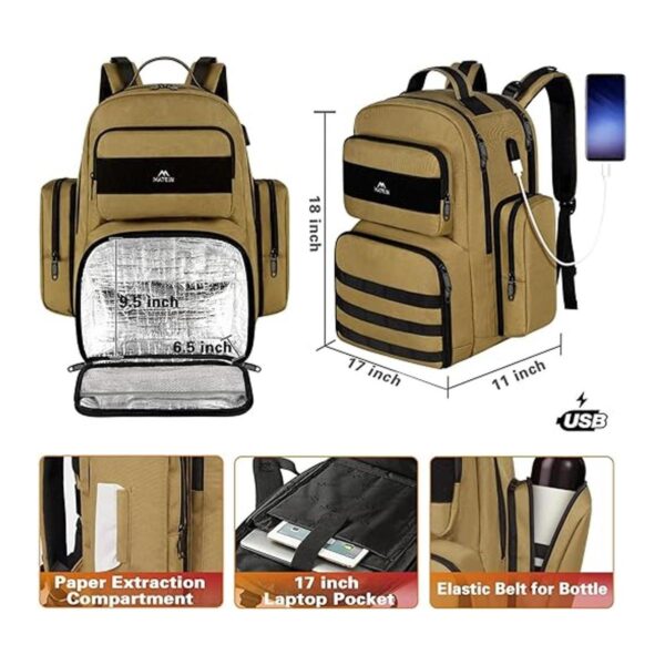 Mochila de almuerzo para hombre mochila grande con_3