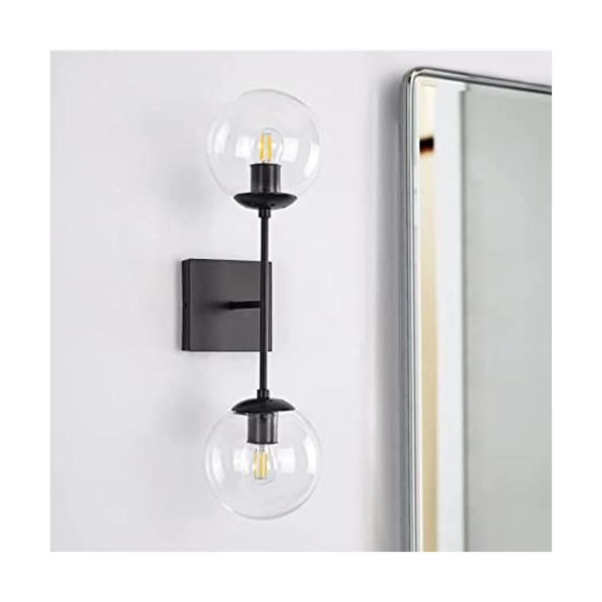 Ynzefly Apliques de pared negros modernas luces de