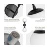 Aplique de doble pared para baño 2 luces de tocador de