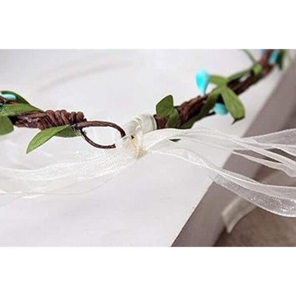 Diadema ajustable hecha a mano con diseño de corona de_4