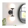 Aplique de doble pared para baño 2 luces de tocador de