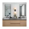 Aplique de doble pared para baño 2 luces de tocador de