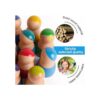 SHIERDU 12 piezas de muñecas de madera arcoíris para jugar