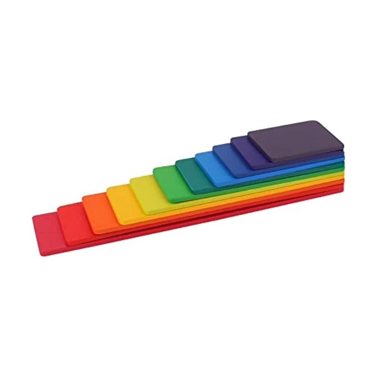 SHIERDU 11 piezas de tablero de arco iris de madera de