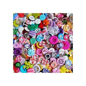 Chenkou Craft 100 piezas aleatorias de botones de plástico_1
