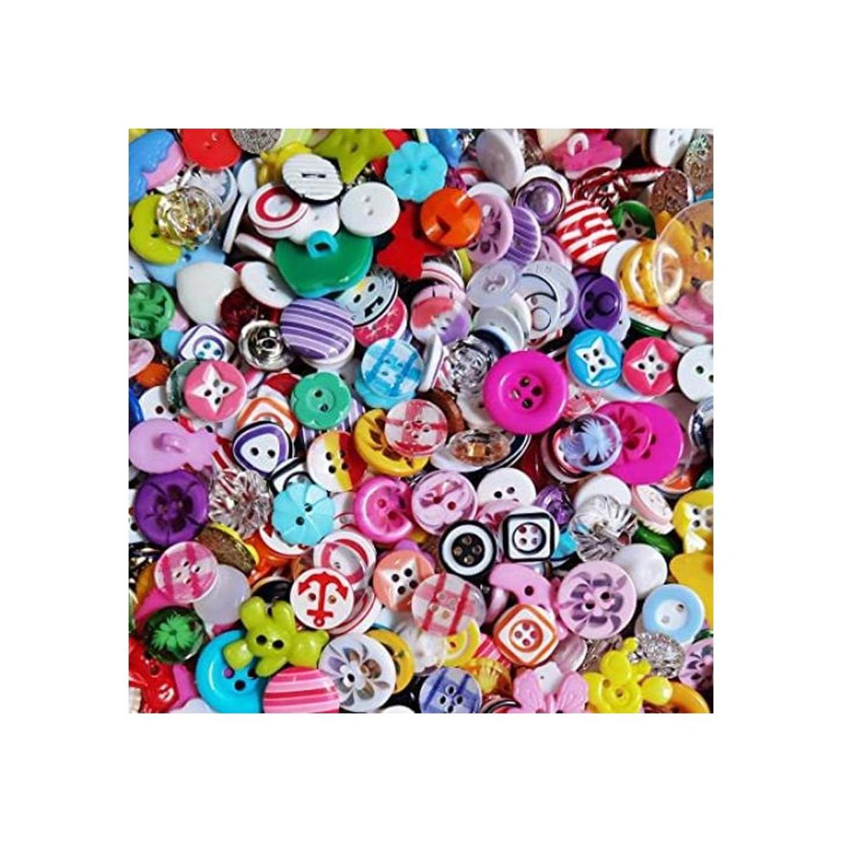 Chenkou Craft 100 piezas aleatorias de botones de plástico