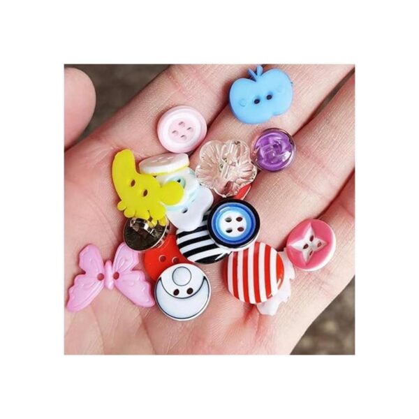 Chenkou Craft 100 piezas aleatorias de botones de plástico_5