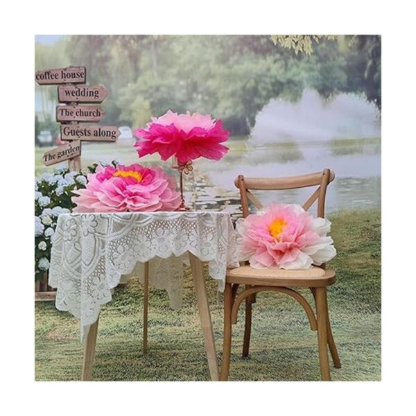 Mybbshower Tonos gigantes de flores de papel rosa para